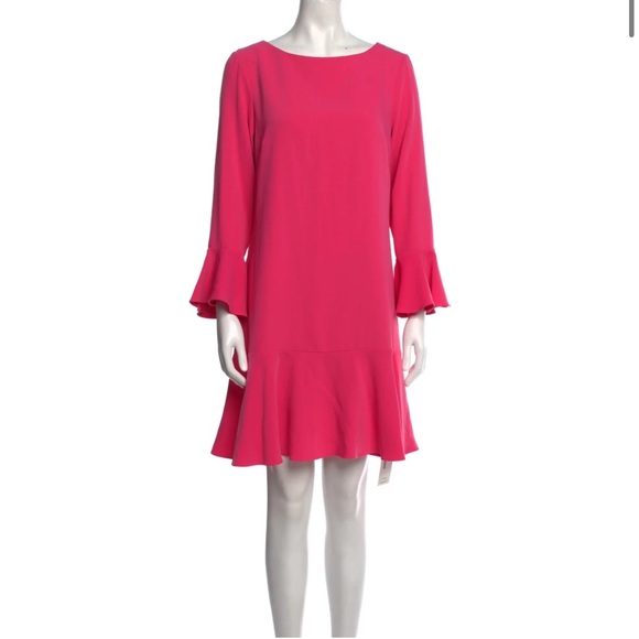Sail to Sable Pink Long Sleeve Peplum Dress - Picture 3 of 10